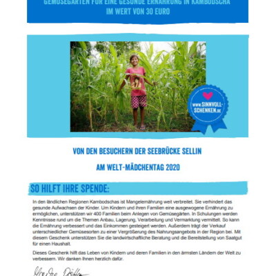 Geschenkzertifikat-Kambodscha